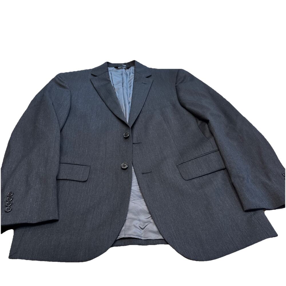 JoS A Bank Jacket Blazer Charcoal Size 40 Reg Wool Chelsea 2-Button Tailored Fit